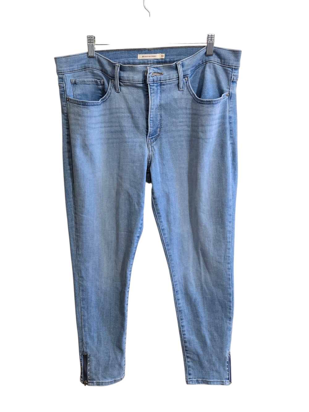 Levi's Light Blue Women's Skinny Jeans with Ankle Zips